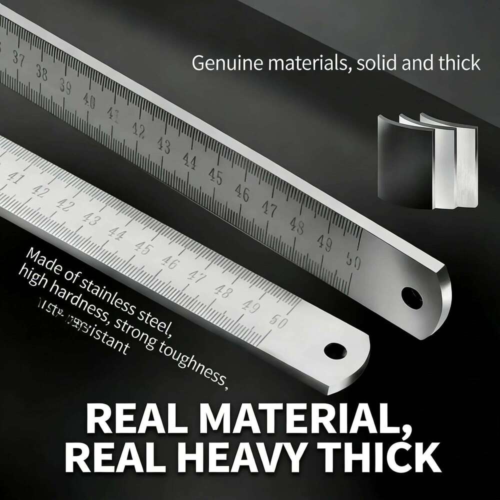 50cm Longquan Ruler Quenched Stainless Steel Car Window Breaker | Industrial Grade Measuring Tool