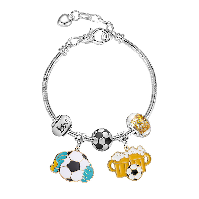 Football-themed champion jewelry, alloy enamel World Cup bracelet, commemorative gift wholesale for women - view 6