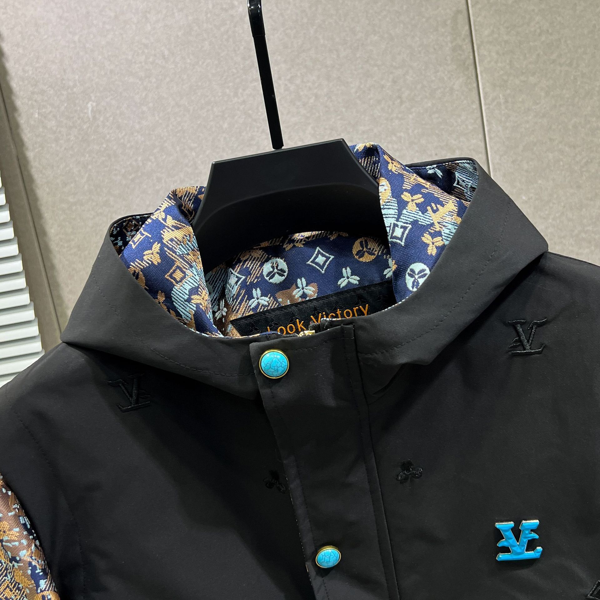 Designer Coat - Spring/summer New Style Fashionable Men's Jacket - Fashion Brand - Colorful Patchwork Print - Youth-fit Hooded Coat - Men's 