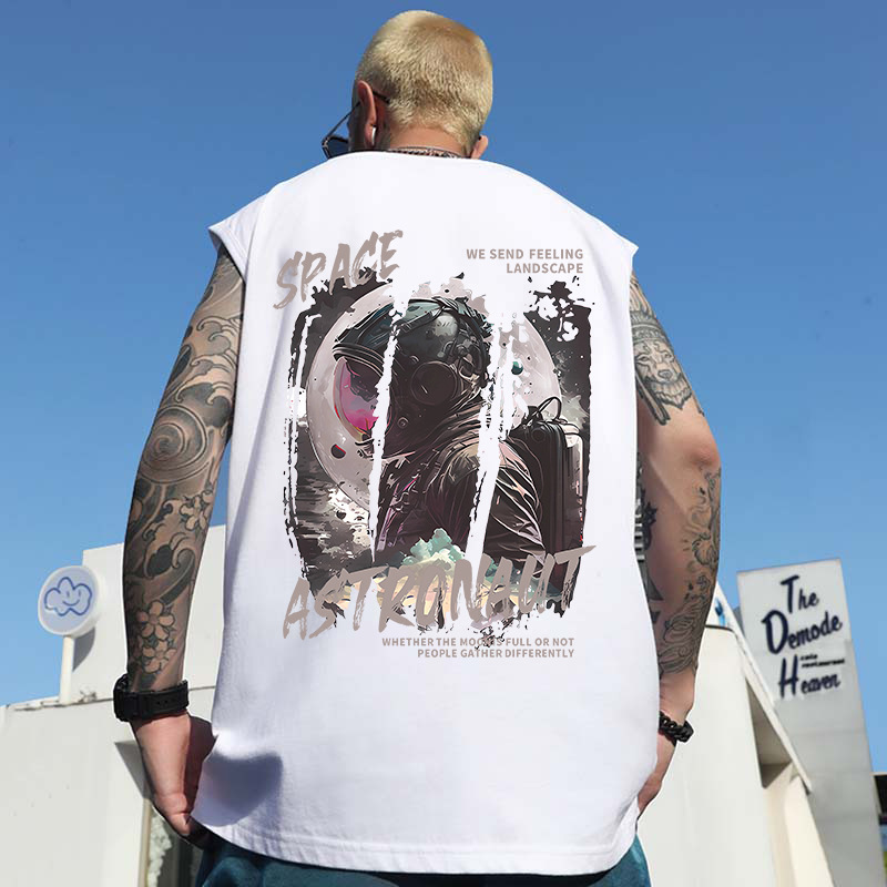 Summer Men's Trendy INS Basketball Tank Tops | Edgy-Style Oversized Big & Tall Loose Sleeveless Tees for Outerwear