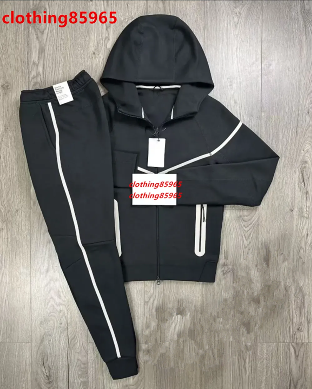 New season Reflective Tracksuit Designer Black Hoodie Mens Thick Gym Track suits Casual Sport Sweatpants Unisex Trousers Joggers Pants Outdoor tech Tracksuit