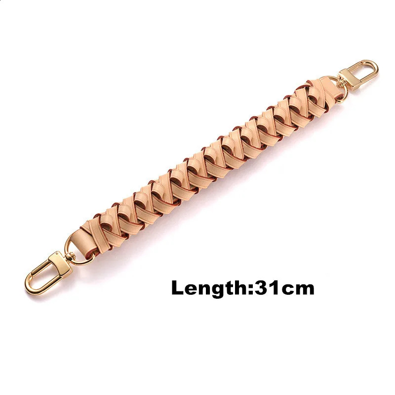 Vachetta cowskin woven strap genuine leather short handle for ner handbag purse bag parts accessories 260403