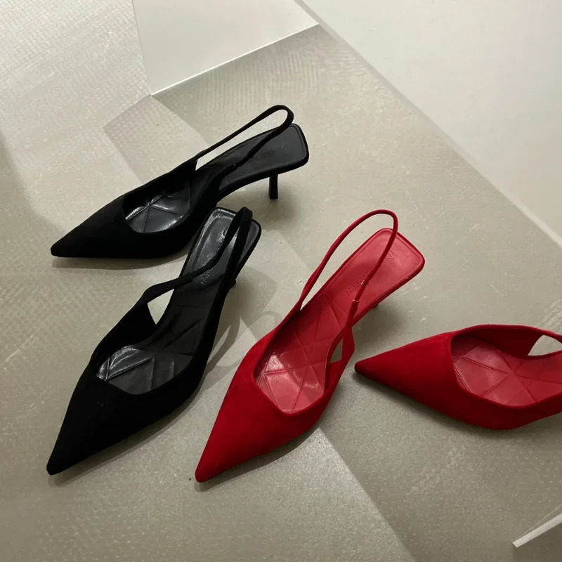 Womens Sexy Red High Heels Summer Strappy Sandals Comfortable Pointed Toe Women Fashion Stiletto Shoes 260415