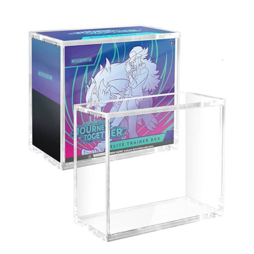 Magnetic Lid Elite Trainer Edition ETB Acrylic Display Case with Height-Adjustable Transparent Protective Box