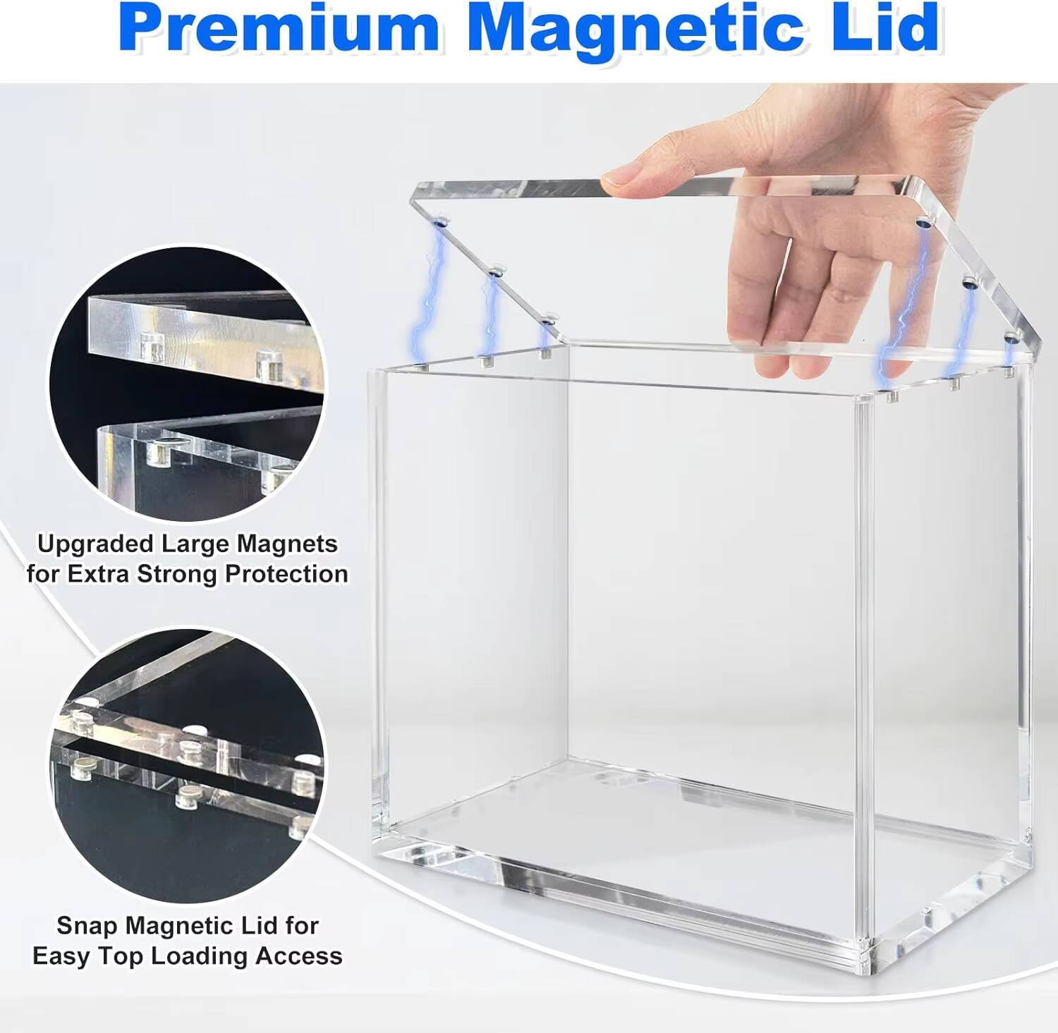 Magnetic Lid Elite Trainer Edition ETB Acrylic Display Case with Height-Adjustable Transparent Protective Box