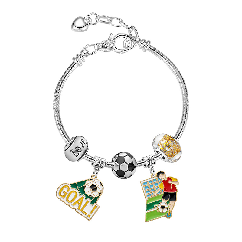 Football-themed champion jewelry, alloy enamel World Cup bracelet, commemorative gift wholesale for women - view 7