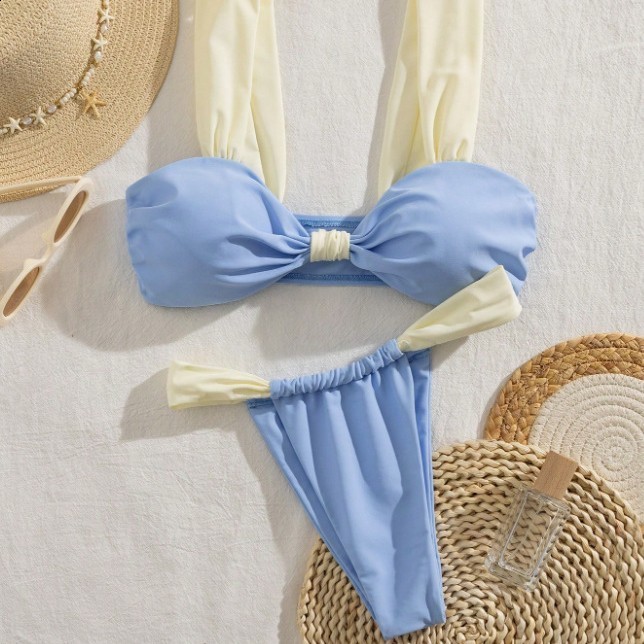 3 Pieces Bikini Set Wiht Mini Skirt Women Swimwear Sexy Bikinis Push Up Beachwear Solid Bodysuit Micro Thong Biquini Female 250107