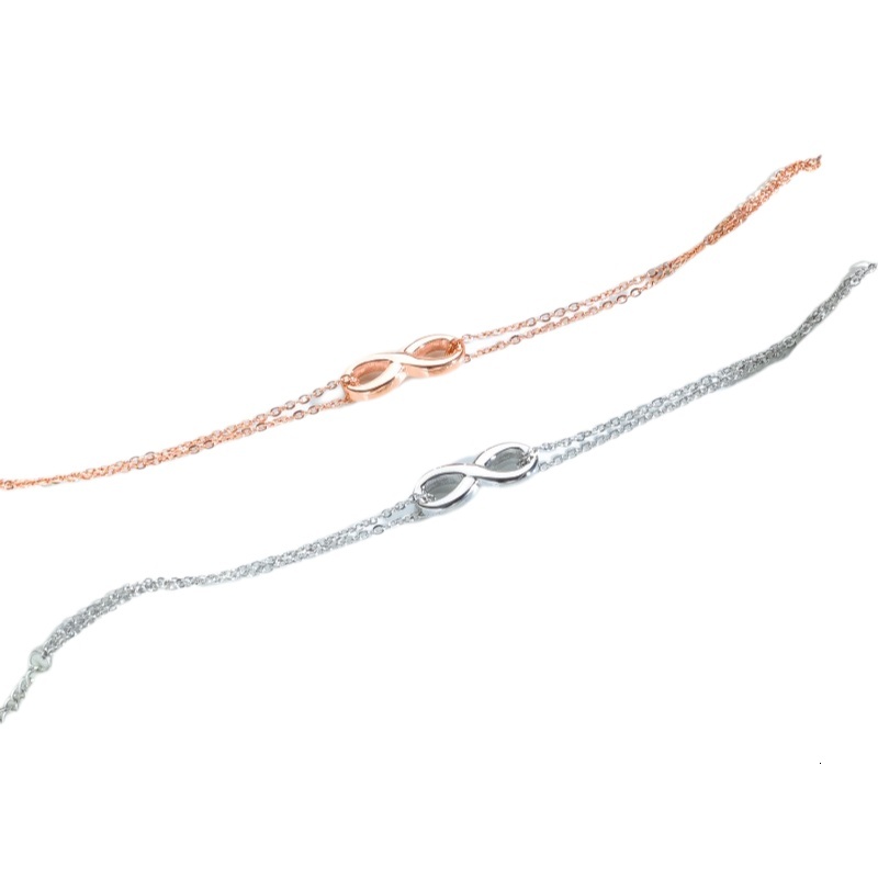 Women's Jewelry jewelry Infinity Symbol Stainless Steel Bracelet Rose Gold Plated Minimalist Dainty Bracelet for Women Gift