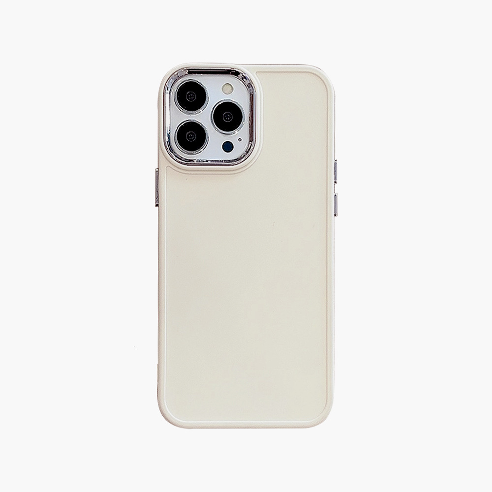 Suitable for Apple 17PRO simple solid color metal frame 15 phone case iPhone 16/XR protective cover 14 soft