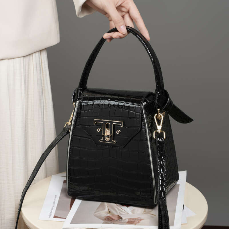 Genuine Leather Crocodile Pattern Cigarette Box Bag Women Luxury Designer Mini Crossbody Bag Top Handle Shoulder Bag Fashion Purse SENYY
