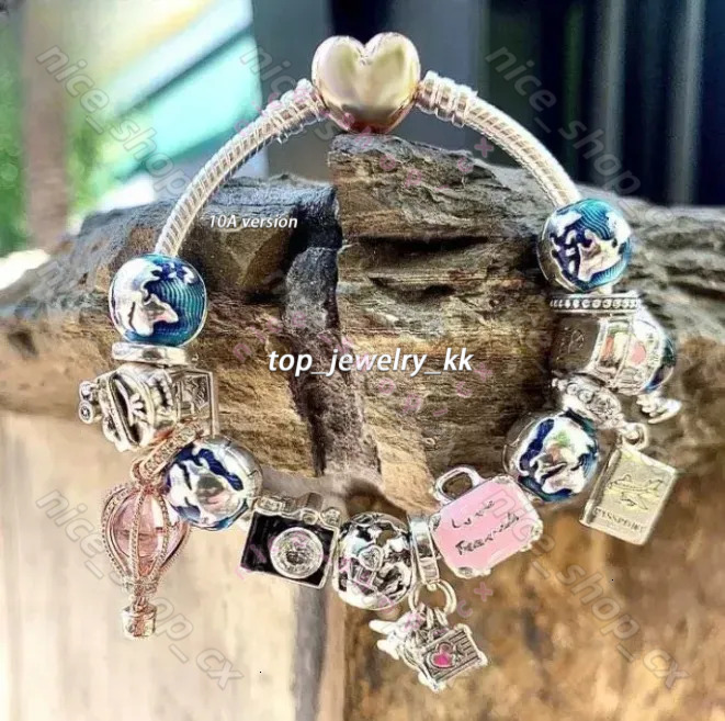 Designer pandorajewerly Bracelet Sterling Silver Jewelry 925 pandorab Bracelet Stainless Steel Fashion Key Heart pandors Bracelet Luxury Gift High quality f2c
