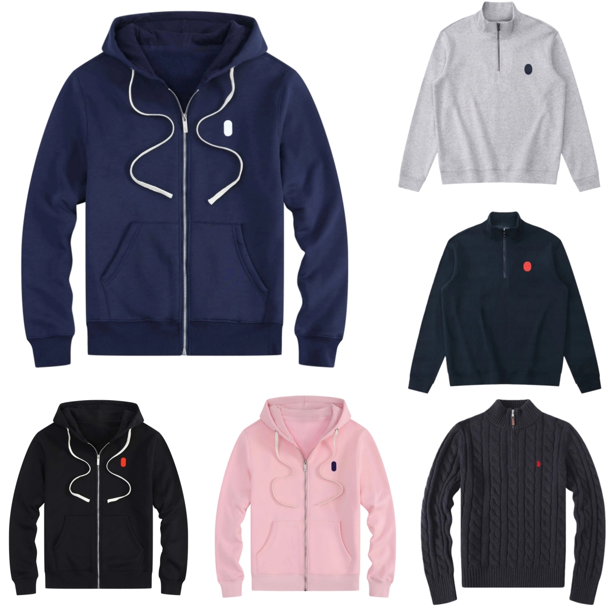 polo sweater men quarter zip polo hoodie designer knit sweaters mens pullover half zipper casual horser embroidery jumper wool zip up hoodie tracksuit cardigan pull