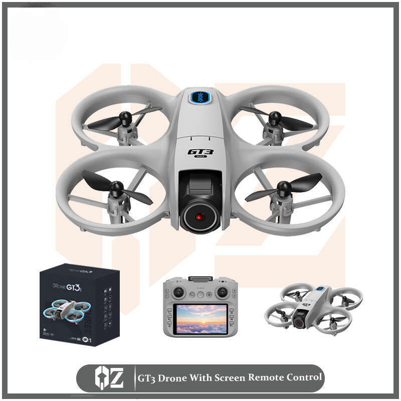 GT3MINI Drone 4.3'' Screen RC Optical Flow Positioning HD Transmission Dual Camera Long Endurance Foldable RC Quadcopter CKS