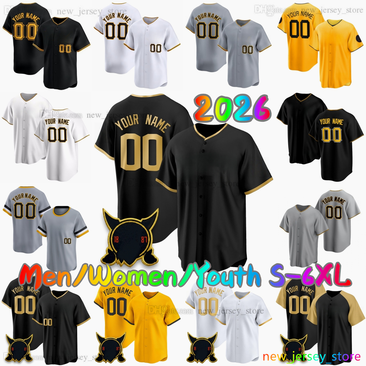 2026 New City Connect 30 Paul Skenes Baseball Jersey 23 Mitch Keller 10 Bryan Reynolds 24 Marcell Ozuna 15 Oneil Cruz 29 Ryan OHearn 14 Joey Bart Soto Custom S-6XL Jerseys