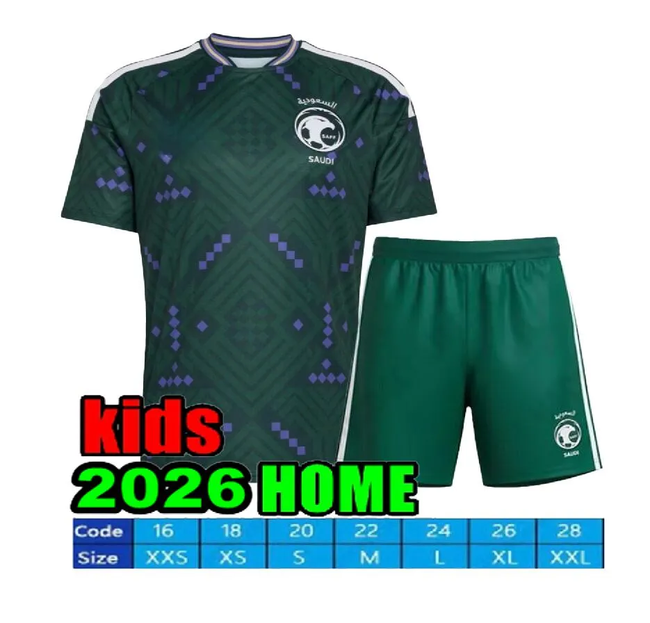 2026 Saudi Arabia world cup socer jersey 26/27 home SALMAN FERAS SALEM football shirt men National team kids kit uniform