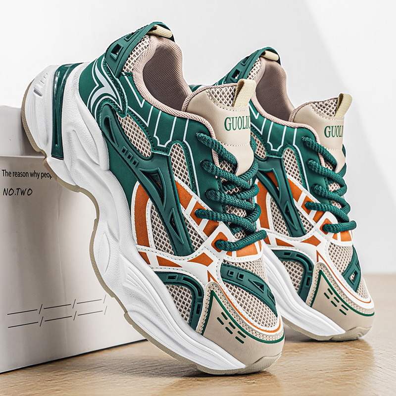 Free shipping Men comfortable and trendy soft soled sports and leisure shoes men thick soled height increasing Convenient white plain