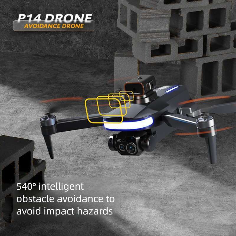 P14Pro Brushless Drone GPS Auto Return Obstacle Avoidance HD Aerial Photography Dual Camera Long Flight Time RC Quadcopter for Adults CKS