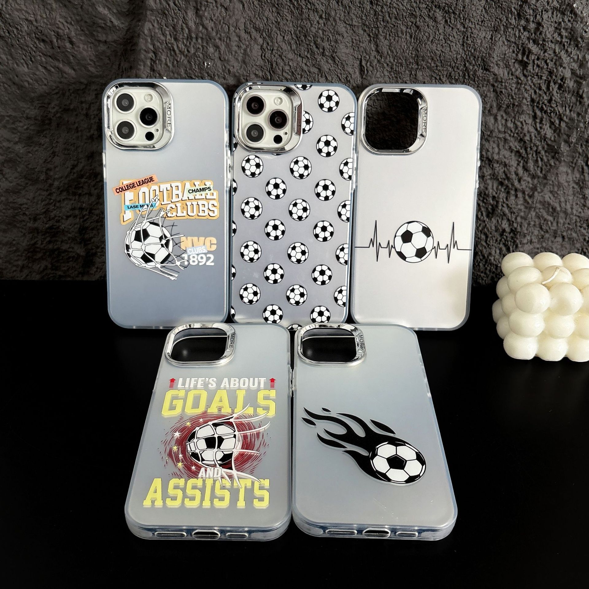 Creative football-themed phone case suitable for iPhone 16 Pro Max, Apple 17 Pro, anti-drop 14 Plus, personalized men's style