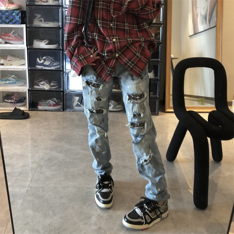 jeans for mens designer Leg Jeans Tapered Jeans Black Wash Jeans Stretch Jeans Patchwork Jeans Formal Jeans Summer Jeans Men's Denim Pants Guys&#