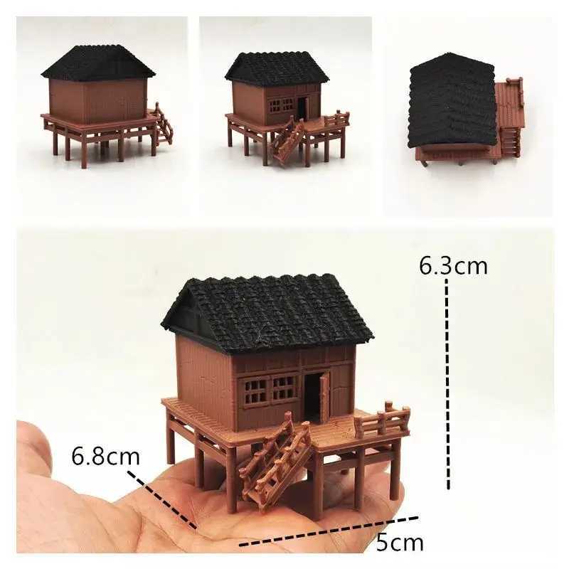 3D-Printed Ancient Architectural Pavilions Boats Bridges Chinese-Style Architectural Decorative Model And Small Family OrnamentsT260415