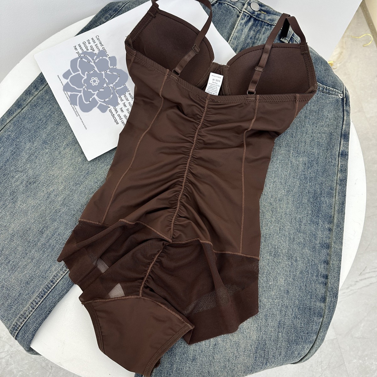 Women's Shapers Lightweight Shapewear Bodysuit with Built-in Bra, Push-up and Tummy Control Corset