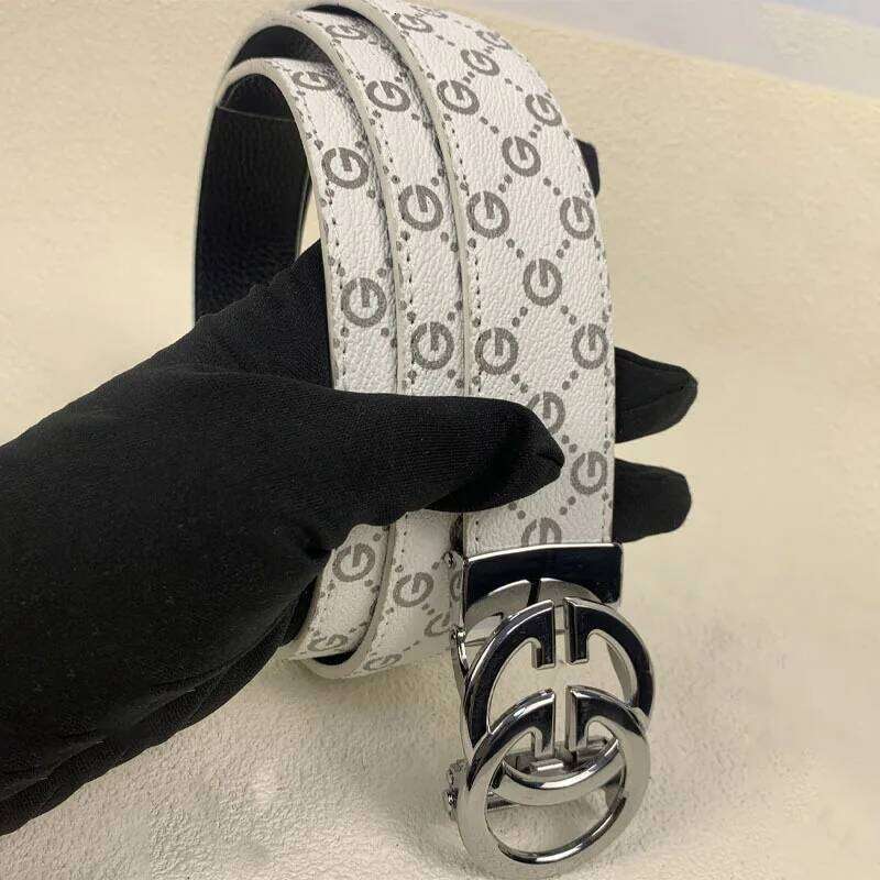 New Business Male Famous Style Metal Automatic Buckle Luxury Brand Women Belt Genuine Leather Belts For Men Strap Jeans - view 5
