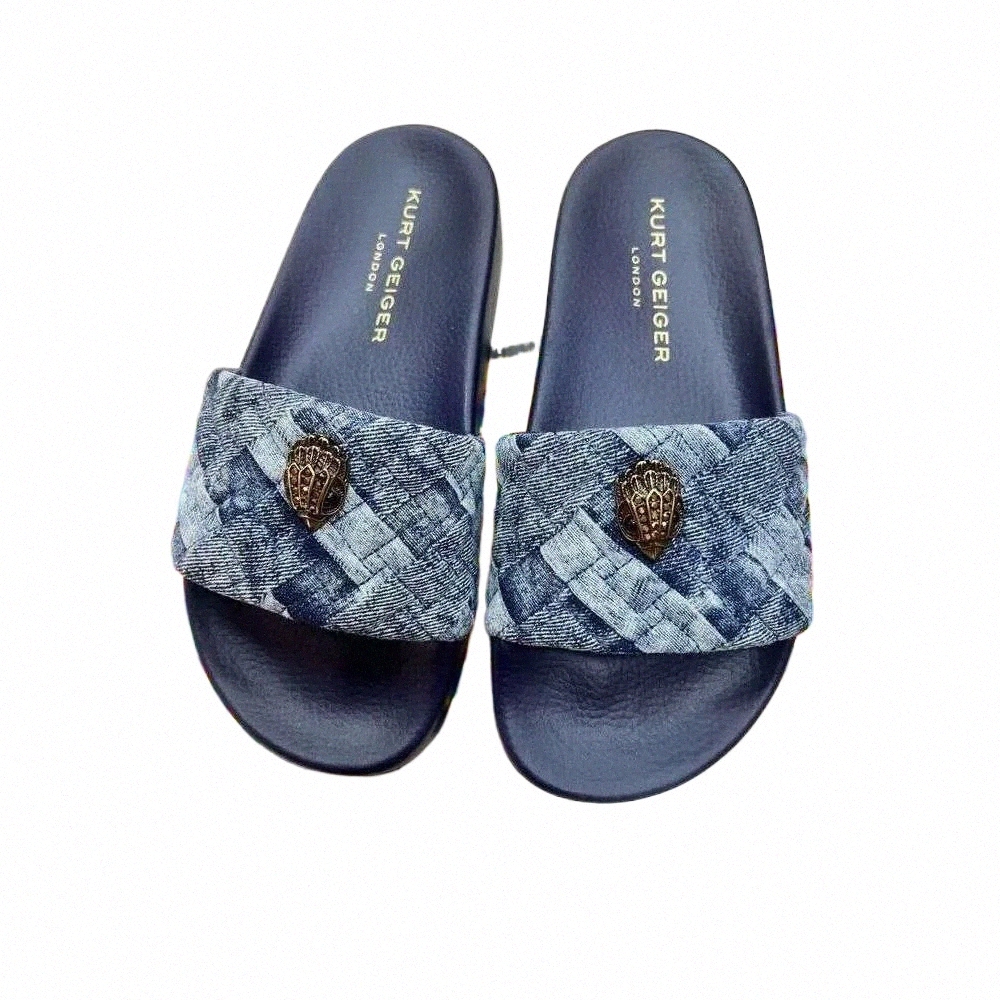kurt Geigerr Sandals Slides Womens London Designer Kensingtons Sandals Arch Support Summer Beach Designer Slippers Shoes Indoor Comfortable Flat Shoes X4qQ#