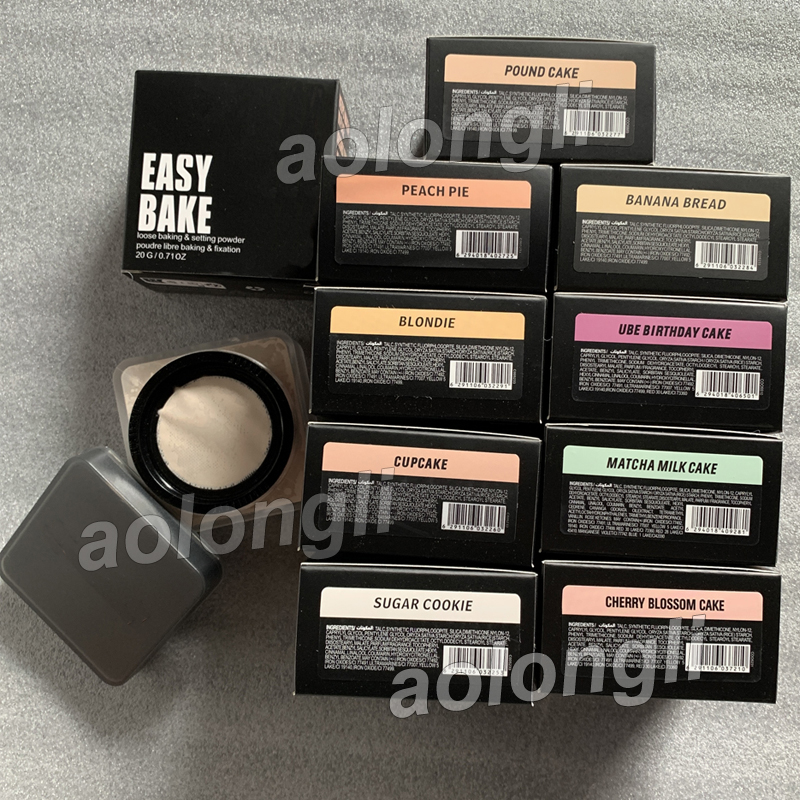 Easy Bake Loose Baking Setting Powder Contour Concealer Foundation Brighten Luminous Cherry Blossom Cake Peach Pie Pound Cake Sugar cookie Banana Bread