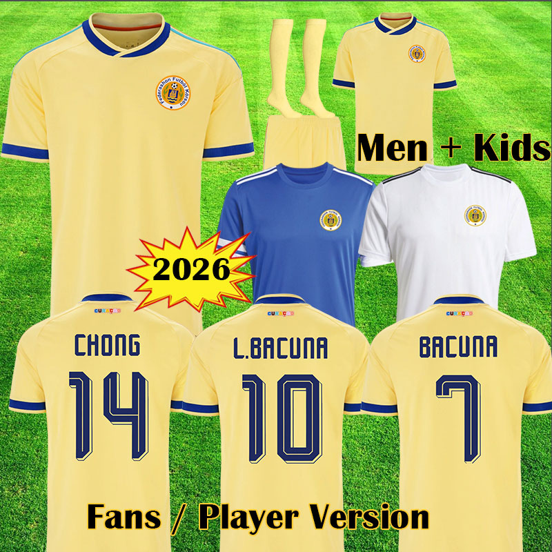 Curacao jersey World Cup 2026 Home Away Soccer Jerseys CHONG J BACUNA FLORANUS LOCADIA Football Shirt curacao Home Away 26 27 Tops 66