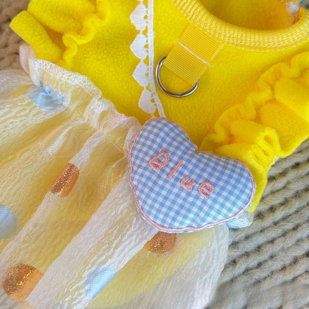 Spring Autumn Winter Thick Love Heart Bubble Dress Pet Clothing Warm Windproof Clothes For Cats Dogs Puppy Kitten Wholesale Dropshipping pupakaIK