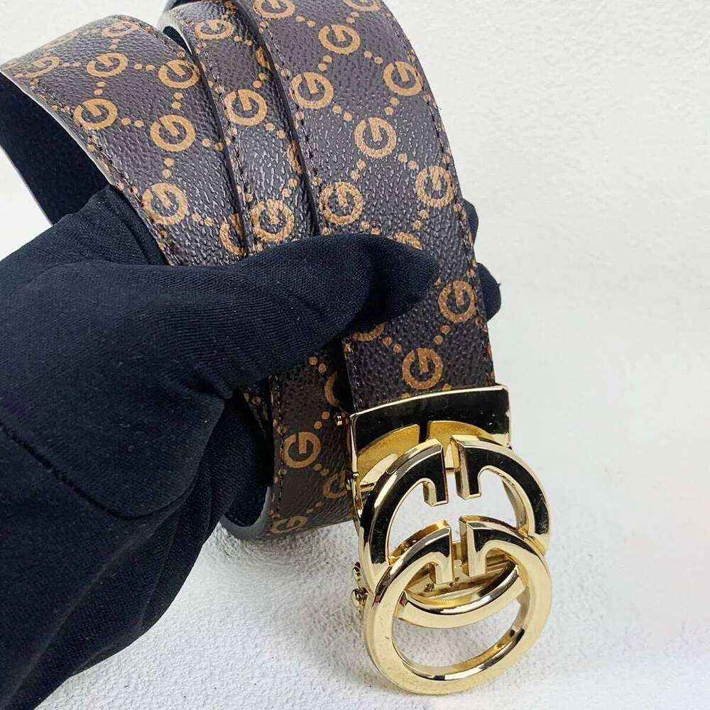 New Business Male Famous Style Metal Automatic Buckle Luxury Brand Women Belt Genuine Leather Belts For Men Strap Jeans - view 3