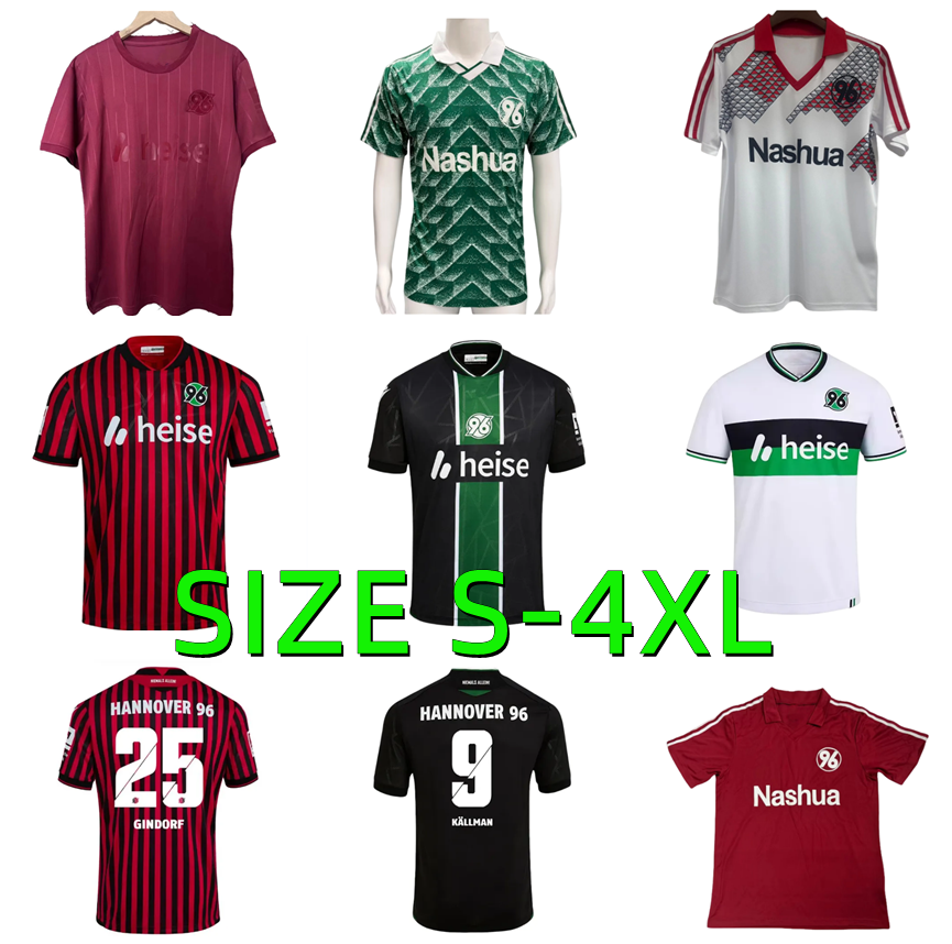 25 26 Hannover Soccer Jerseys 2025 2026 KALLMAN NGANKAM HALSTENBERG STERNER ROCHELT NIELSEN MOMULUH KNIGHT R.MATONDO 1990 1991 1992 Retro Football Shirts Uniforms