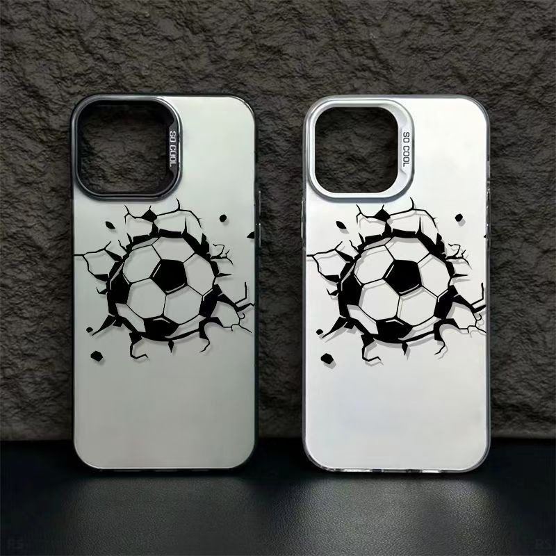 European and American violent football silver case suitable for Apple 16/15/14pro phone cases 15promax13/12/11X