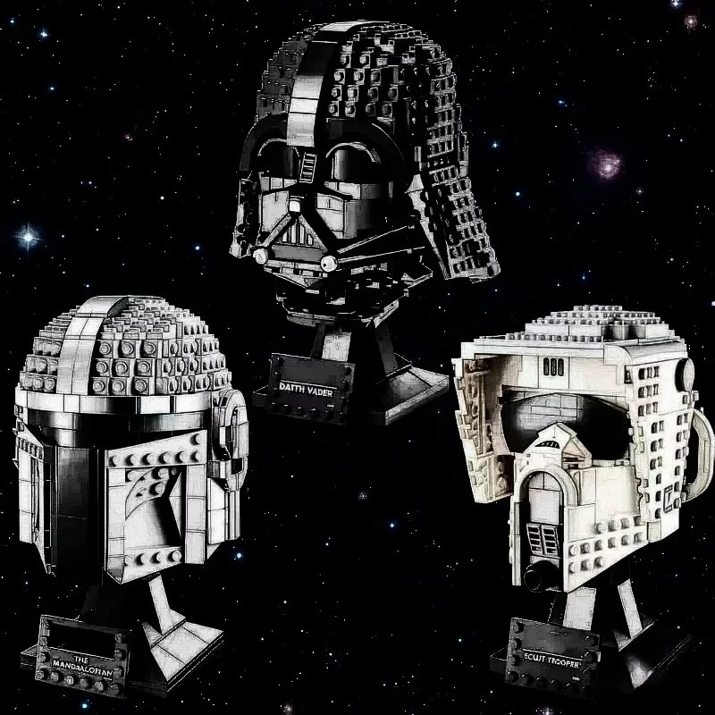 IN STOCK Star Battle Helmet Building Blocks Mask Model Bricks Toy For Kids Aduts Birthday Christmas Gifts 260414