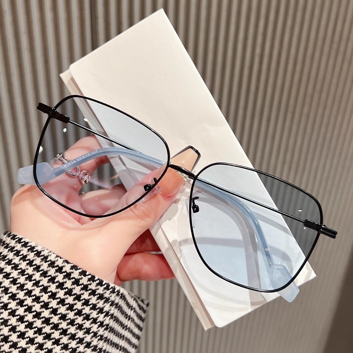UV protection sunglasses, high-end metal that make the face look smaller, slimming sunglasses for large faces