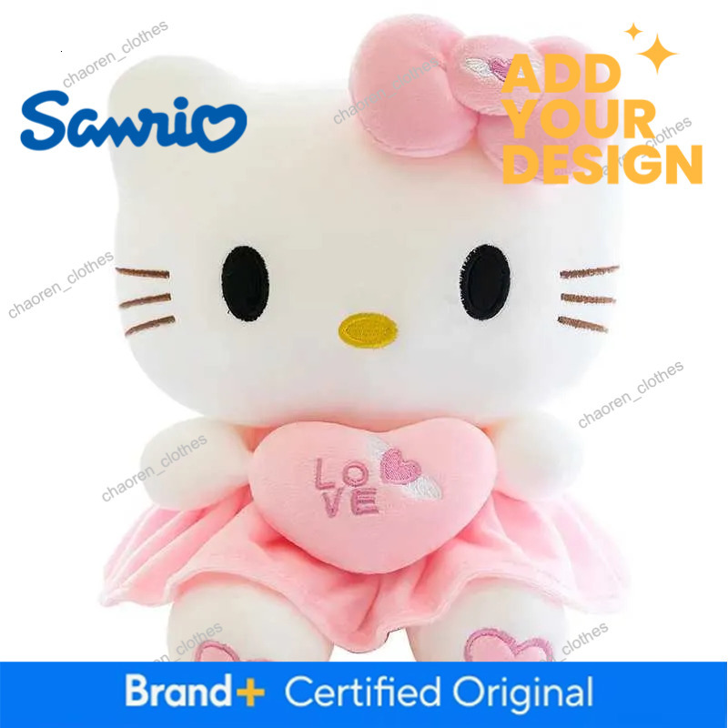 Sanrio Hello Kitty Pink Plush Anime Cartoon Plushie Doll Soft Stuffed Pillow Toys For Children Birthday Xmas Gifts