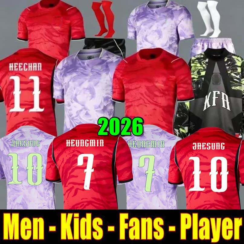 2026 World Cup South Korea soccer jerseys SON national team 26 27 H C HWANG HEECHAN KANGIN MINJAE football shirt men kids kit korea RED jersey Long Goalkeeper uniform