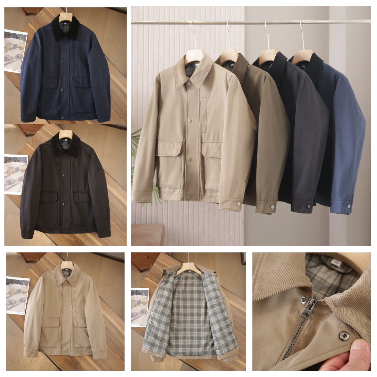 Men's Jackets Luxurious Design Trench Coat Military Green And Dark Blue High-quality Windproof Lapels Lead Fashion Trend Autumn And Winter Keep warm Jacket