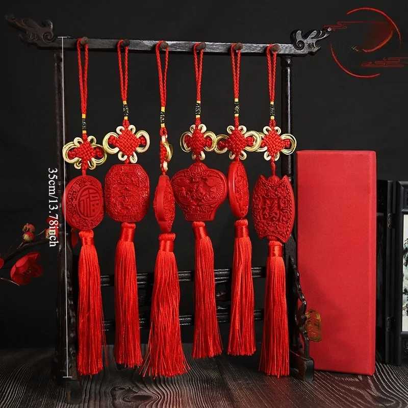 Red Chinese Knot Tassel Hanging Decorations Traditional Lucky Charms for New Year Home Decor GiftsT260415