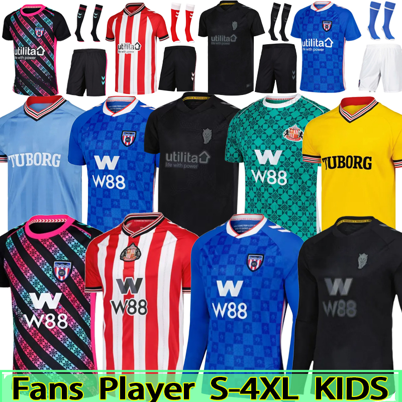 25 26 sunderland Soccer JerseyS Home away third 2025 2026 RED BLACK KIDS s STEWART SIMMS ROBERTS AMAD CLARKE Diarra 19 EMBLETON E NIEN Football Shirt SEWS PROMOTED 4XL