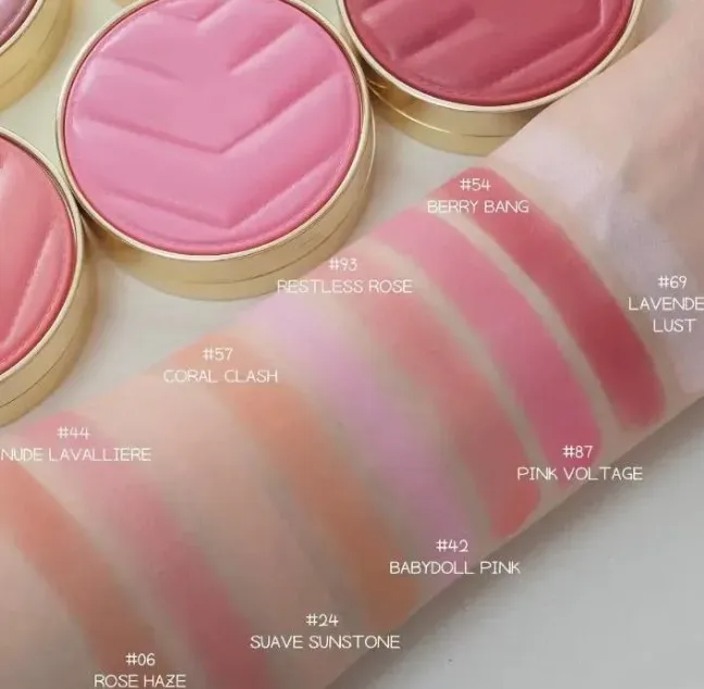 6g Brand Pink Blush #44 #69 42 06 24 87 Powder Matte Face Blush Face Blusher Blendable Formula Long Lasting Moisturizing Waterproof Light