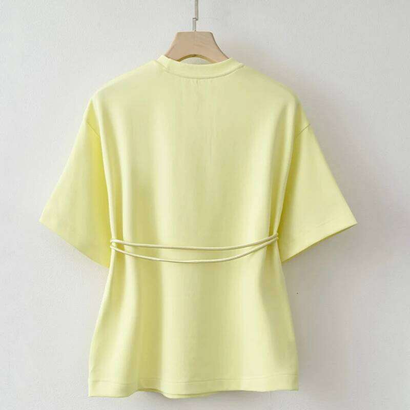 Summer Basic Style Yellow White Floral Print T-shirt Casual O Neck Short Sleeve Soft Tops Tee Women Fashion MAKOUFEI