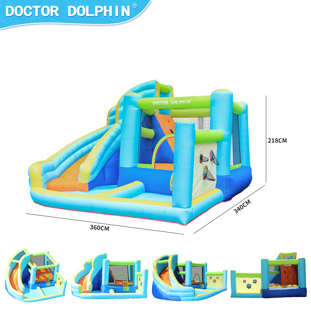 wholesale Commercial Colorful Inflatable Bounce House With Pool For Kids Backyard Water Slide Combo Jumping Bouncer Outdoor