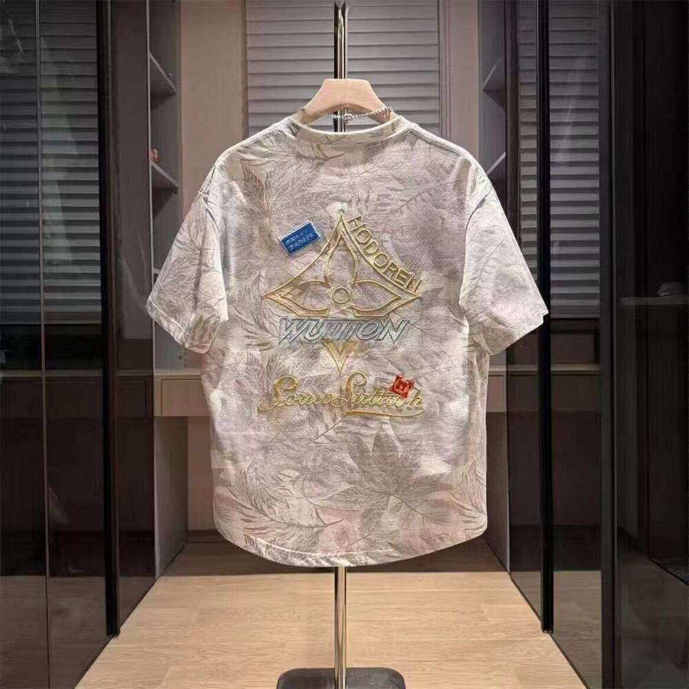 Men's Heavyweight Cotton Over-Sized T Shirt Tie Dye Wash Graphic Tee With Letter Embroidery Back Print Casual Summer Street Style Daily Wear Comm