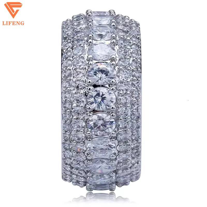 Custom Luxury Fashion Jewelry Rings D VVS Diamond Ring Bling Iced Out Initial Letter Championship Class Moissanite Ring for Men