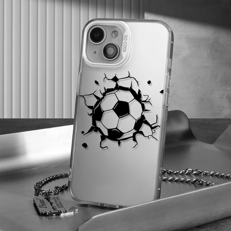 European and American violent football silver case suitable for Apple 16/15/14pro phone cases 15promax13/12/11X