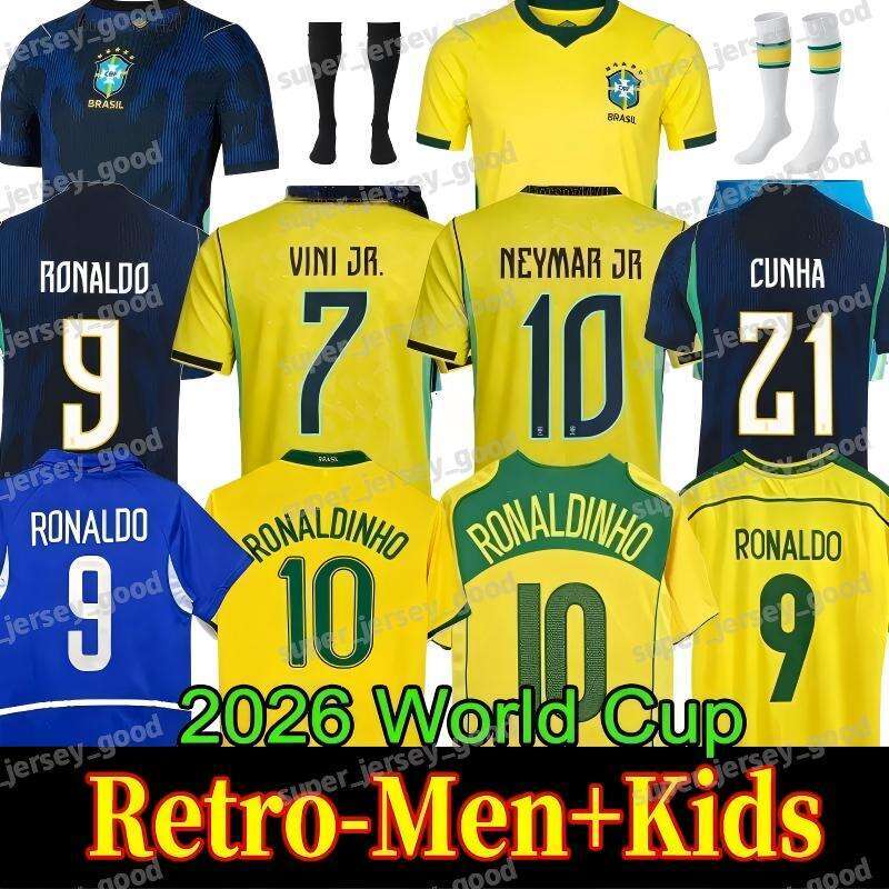 brazil jersey 2026 brazil world cup 2026 brasil soccer jersey NEYMAR VINI JR retro PELE soccer jerseys 2002 Carlos Romario Ronaldo Ronaldinho RIVALDO ADRIANO KAKA