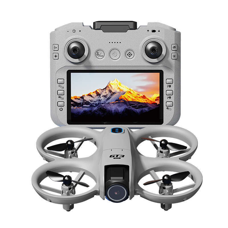 GT3MINI Drone 4.3'' Screen RC Optical Flow Positioning HD Transmission Dual Camera Long Endurance Foldable RC Quadcopter CKS