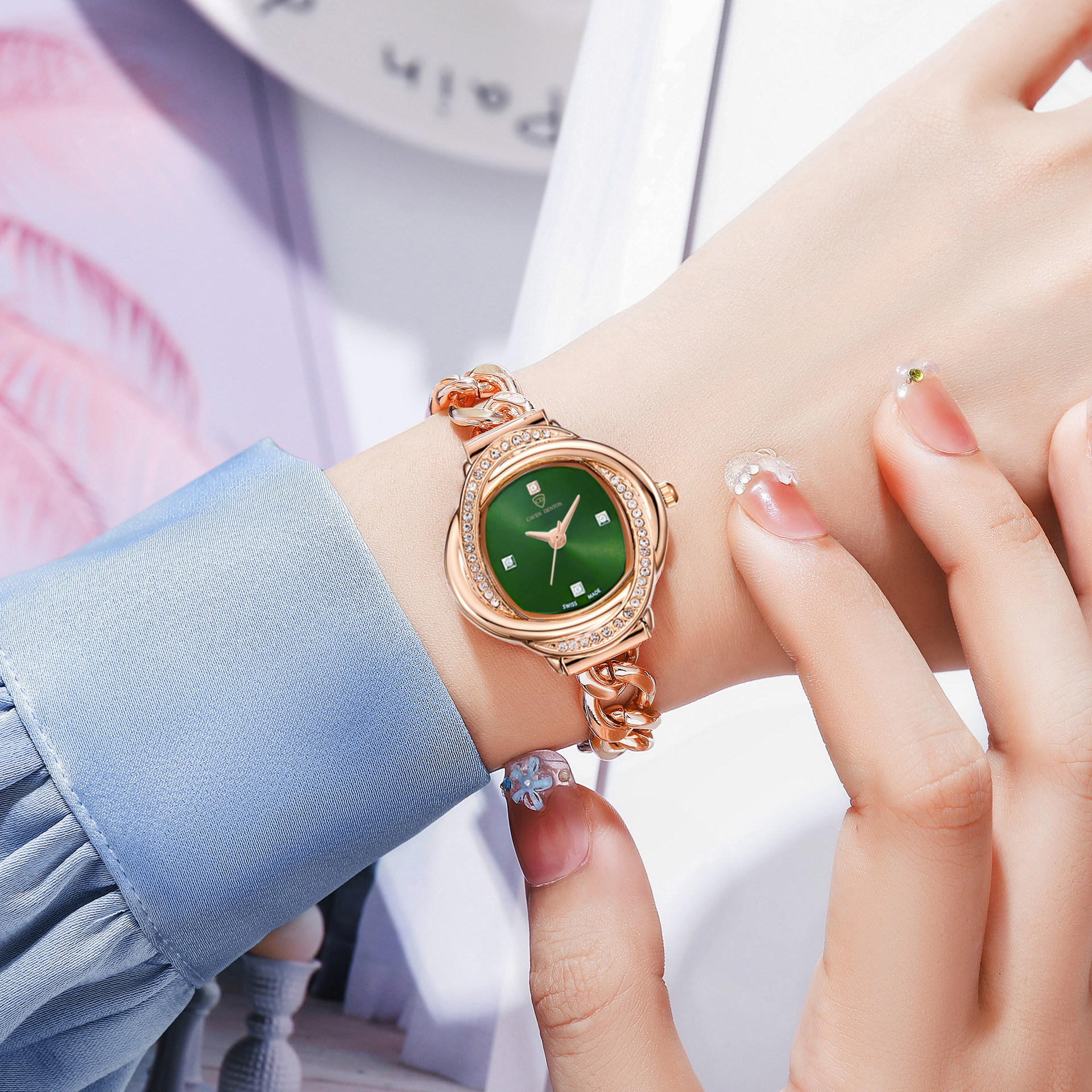 Watch Women Designer Moissanite Watch Women's Fashion Quartz Watch High Quality Luxury Watch reloj de lujo orologio di lusso montre femme mujer d