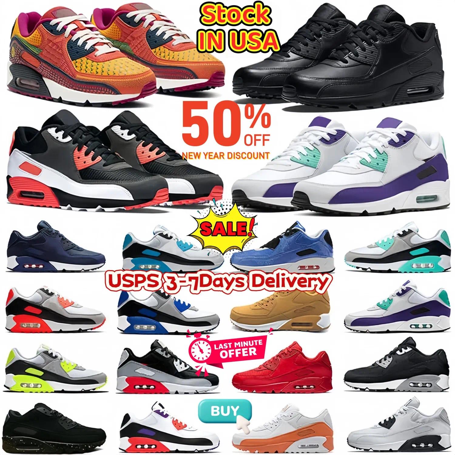 Original Box 90 90s Running Shoes Designer Shoes Crater Foam Black White Gum Blue Void Caramel Peace Love Viotech Be True Men Women Sport Trainers Sneakers Plus Size 47